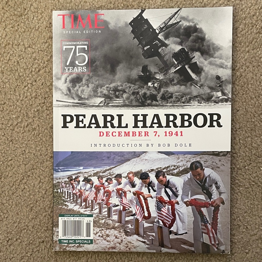 2016 Commemorative 75 Years Pearl Harbor Time Special Edition Magazine